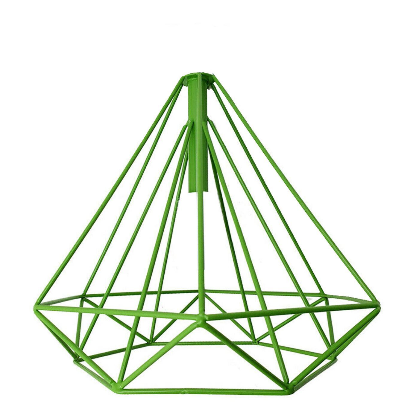 Green Geometric Wire Cage Ceiling Pendant Light Lamps Shade~1990-0