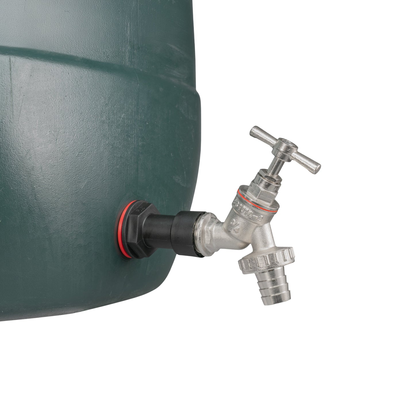 Water Butt Extension Kit 3/4" with Nickel Plated Barbed Tap and Drill Bit-2