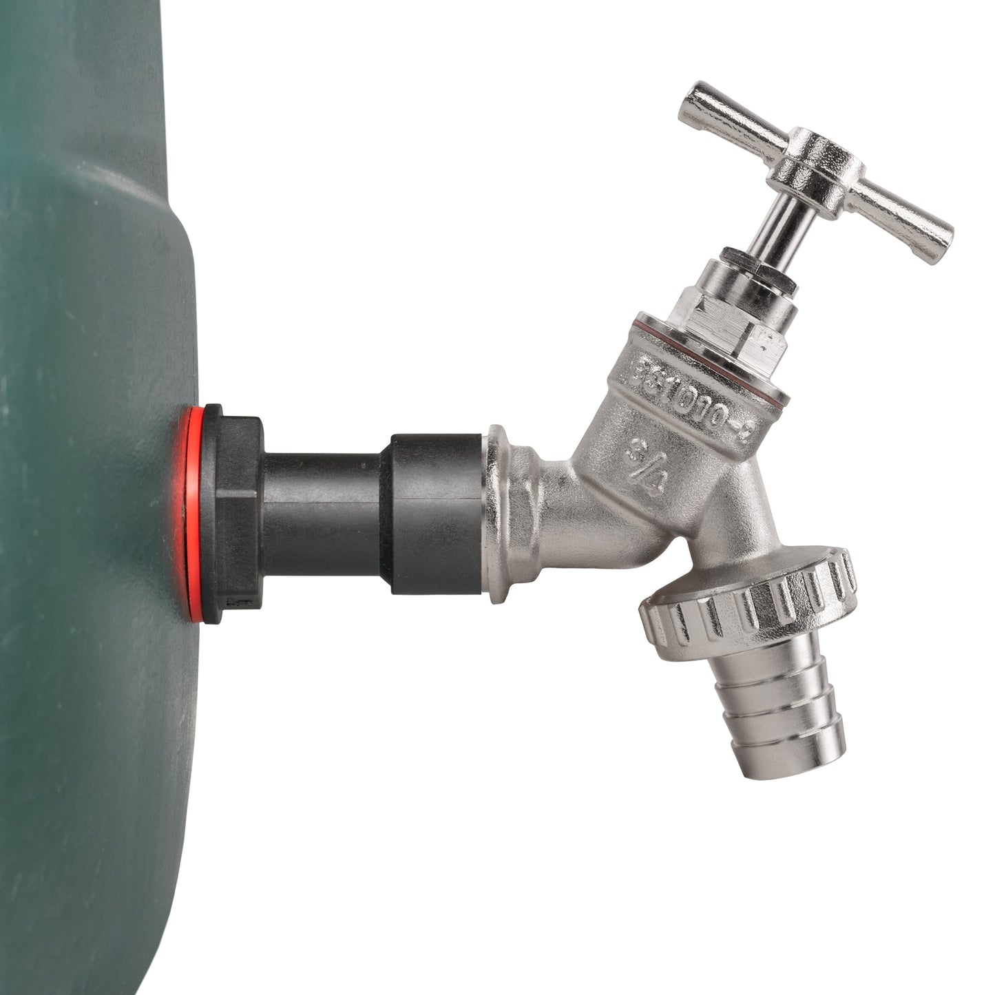 Water Butt Extension Kit 3/4" with Nickel Plated Barbed Tap and Drill Bit-4