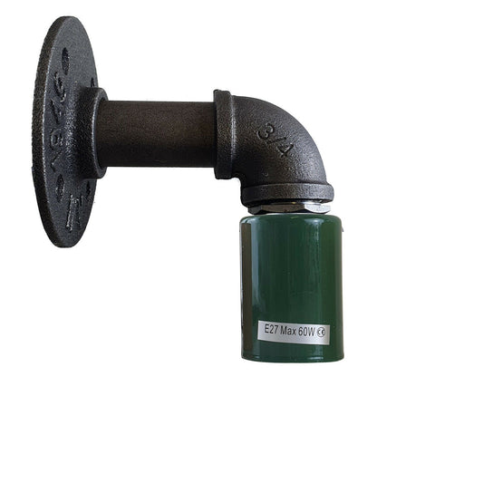 Green Water Pipe Wall Lamp Industrial style single wall light fitting~1524-0