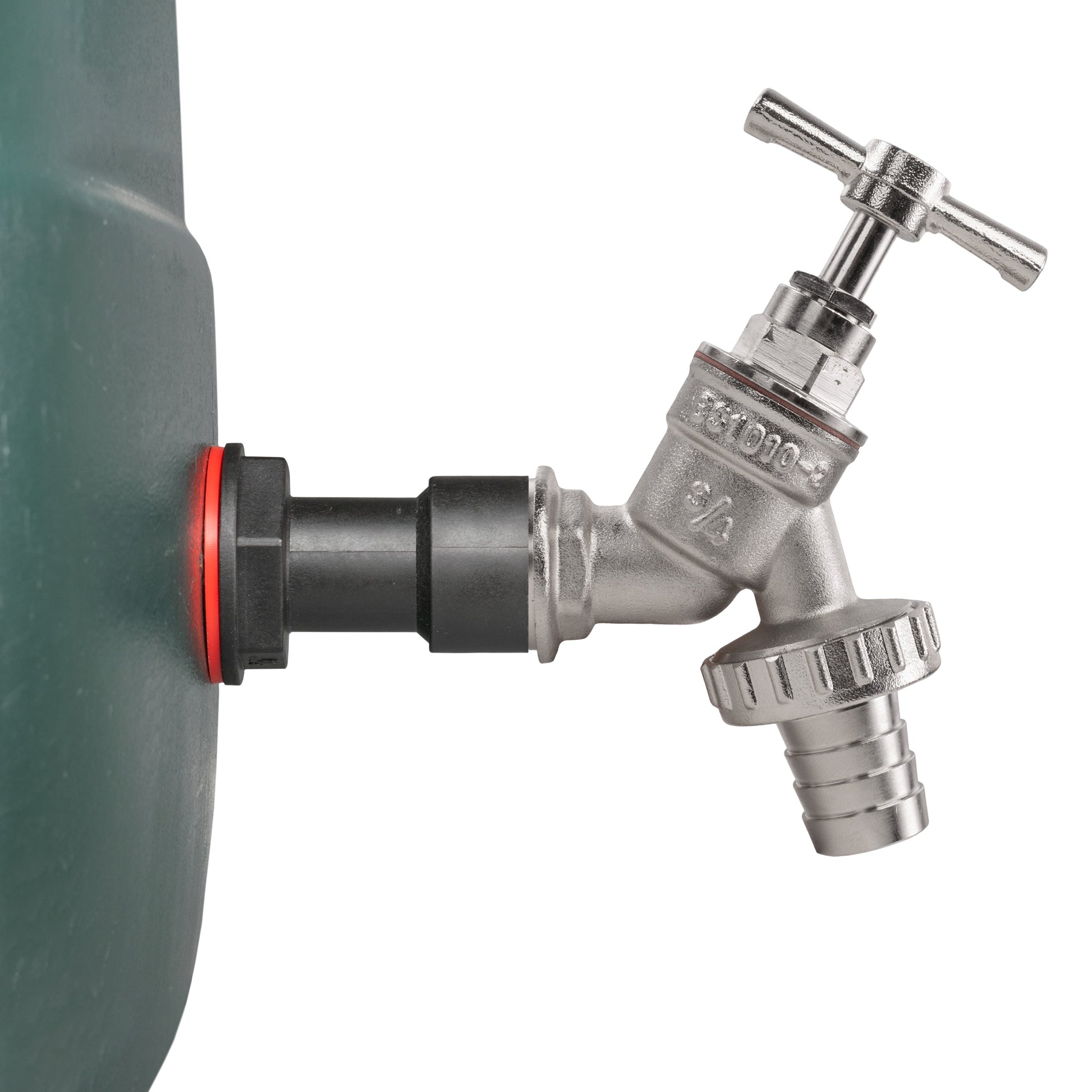 Water Butt Extension Kit 3/4" with Nickel Plated Barbed Tap and Drill Bit-4