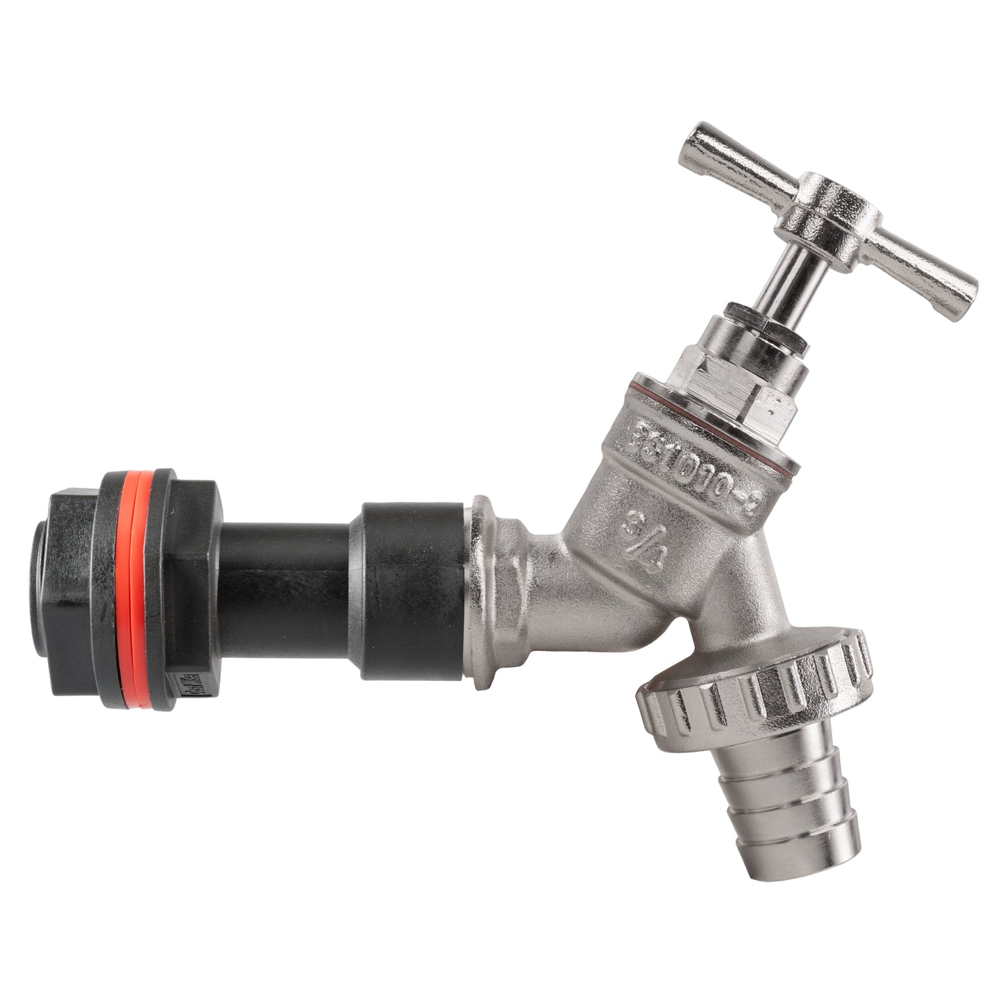 Water Butt Extension Kit 3/4" with Nickel Plated Barbed Tap and Drill Bit-1